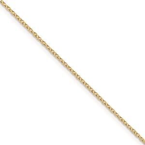 1mm 14k Yellow Gold Plated Sterling Silver Cable Chain Necklace, 18 In
